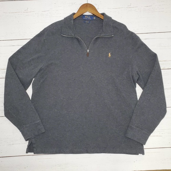 Ralph Lauren Other - Ralph Lauren Quarter Zip Gray Fleece Sweat Shirt size Large
